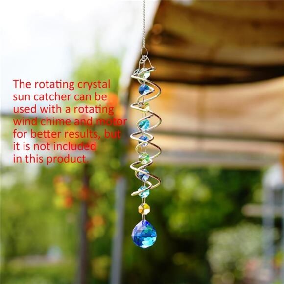 20.5inch Gazing Ball Spiral Tail,Decorative Wind Spinner Sun - Picture 10 of 14